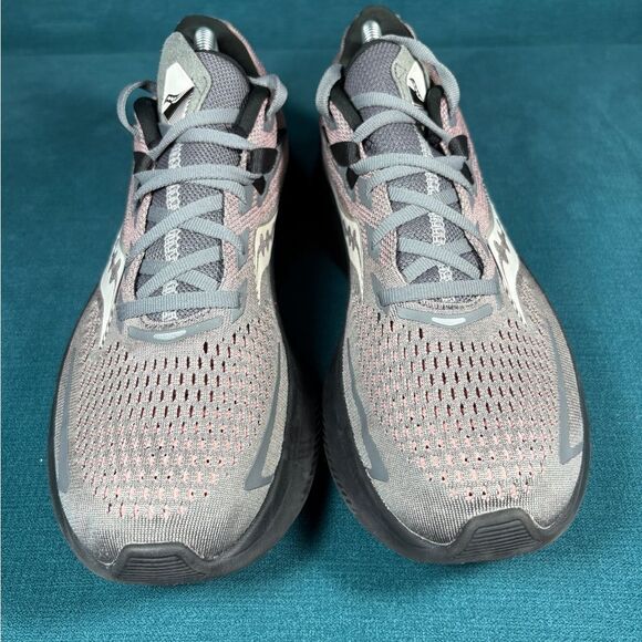 Saucony Ride 15 Women Gray/Purple Running Shoes Size 11 - Picture 4 of 8